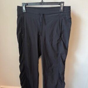 Athleta Pants Womens 06  Black Jogger Elastic Waist Athletic Ankle Cinch